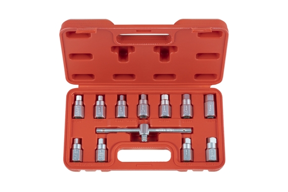 12pcs. 3/8" oil drain plug key set