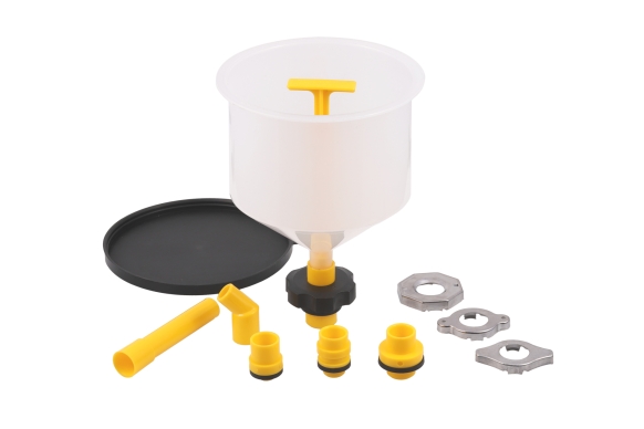 No-Spill Funnel for Cooling Systems with Accessories