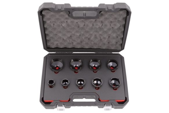 9pcs Groove Nut Socket Set, Outside Teeth