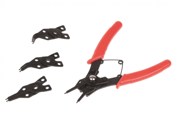 Combination internal-external snap ring pliers