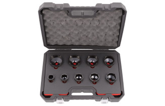 9pcs Groove Nut Socket Set, Outside Teeth